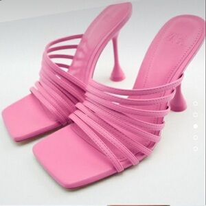 ZARA Strappy Pink Heels